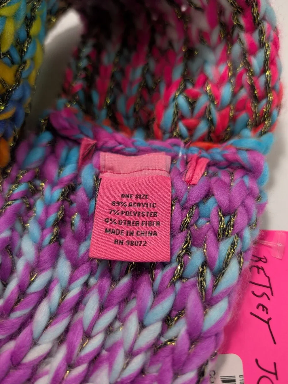 Betsey Johnson Multi-Color Chunky Knit Headband NWT